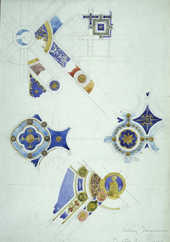 Decorazione del soffitto, Certosa di Pavia, 1891